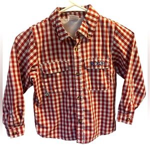 Prodoh size 6 Boys Gingham Print Fishing Shirt